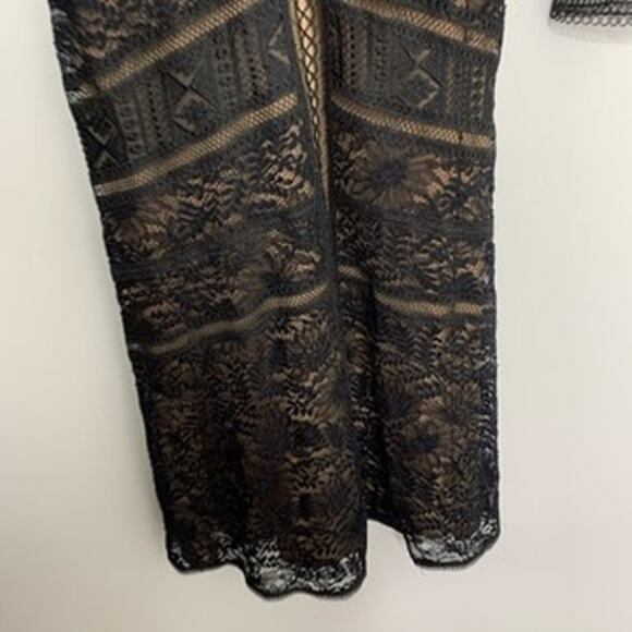 The Kooples Openwork Lace Black Maxi Dress Womens Small - Picture 8 of 15